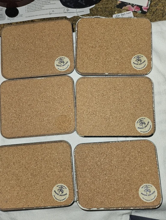 Vtg Brooks Brothers London Scenes Coasters Set Of 6 Handmade In England - Picture 4 of 4